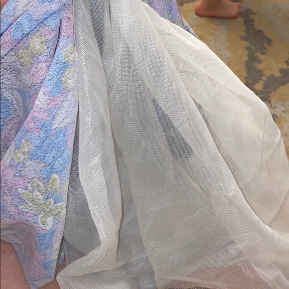 Vintage Floral Dress with Shoulder Pads and Belt - Picture 11 of 11